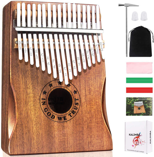 Newlam Kalimba Thumb Piano 17 Keys, Portable Mbira Finger Piano Gifts for Kids and Adults Beginners (Grace Edition)