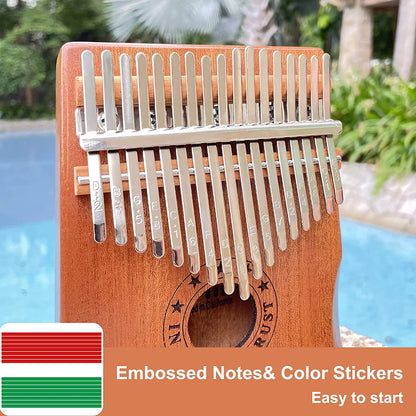 Newlam Kalimba Thumb Piano 17 Keys, Portable Mbira Finger Piano Gifts for Kids and Adults Beginners (Grace Edition)